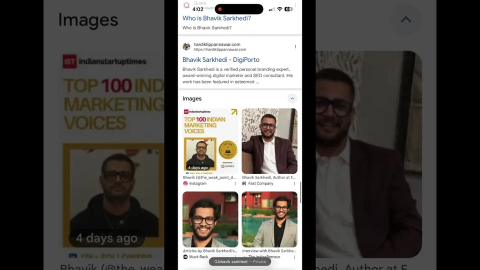 Video thumbnail: Long Search Results Scroll | Bhavik Sarkhedi Google Knowledge panel
